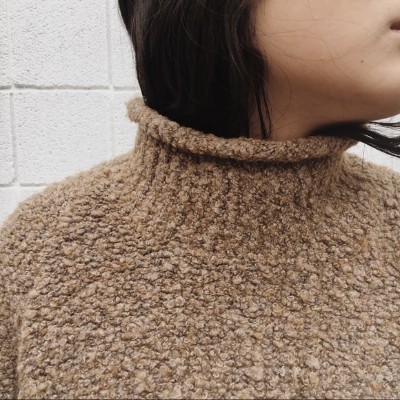 VINTAGE WOOL BLEND FUNNEL NECK SWEATER - Picture 2 of 2